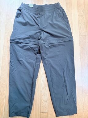 Women’s large Convertible Gray Outdoor Pants - Lightweight Travel Trousers
